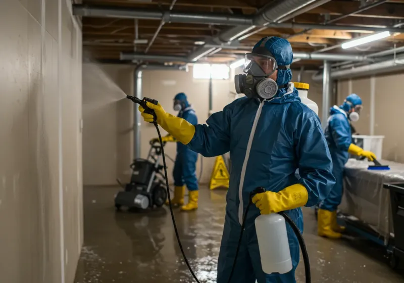 Basement Sanitization and Antimicrobial Treatment process in Palmyra, VA